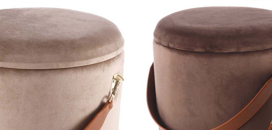 Комплект пуфов-боксов Dusty Rose