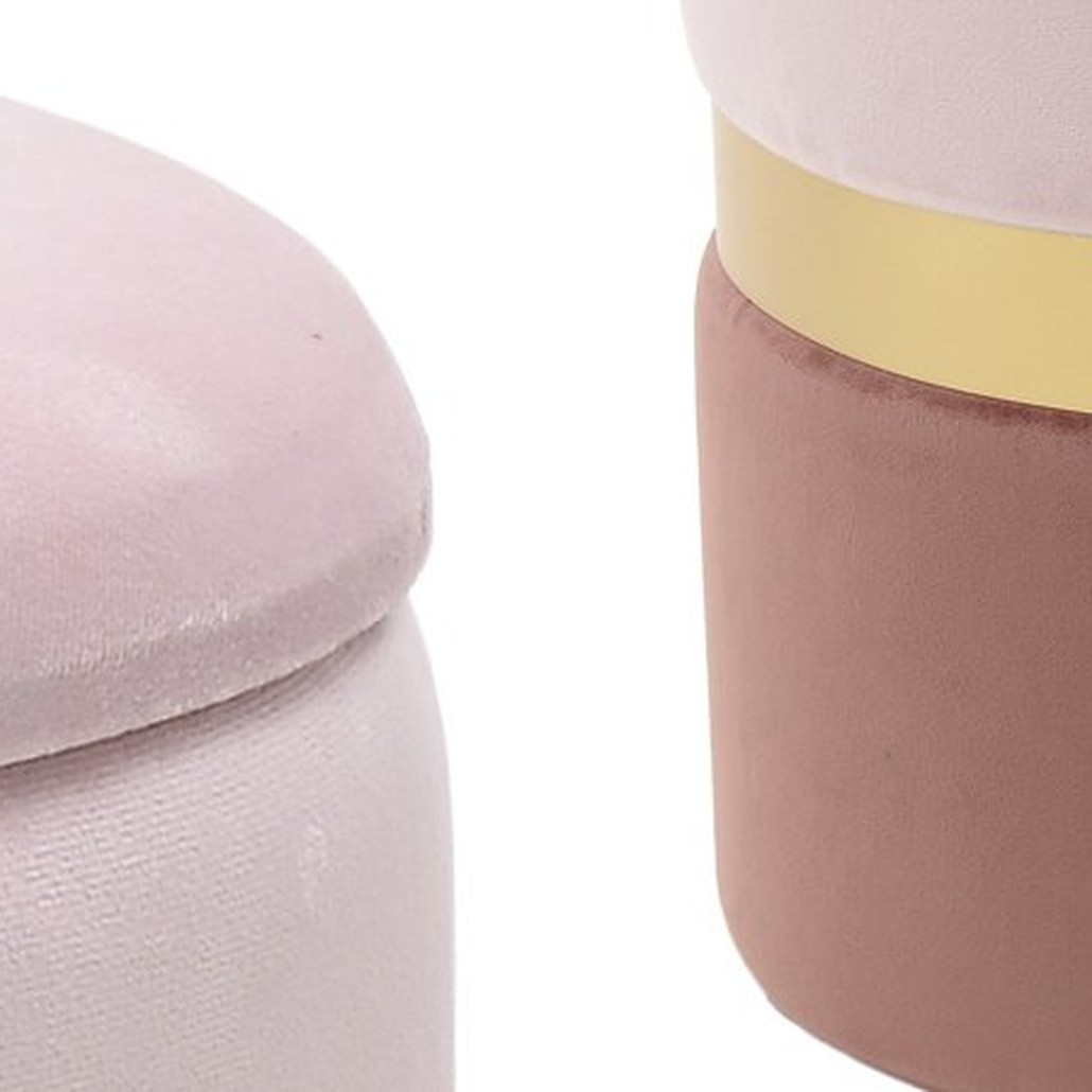 Комплект пуфов Golden Belt Soft Pink & Deep Pink