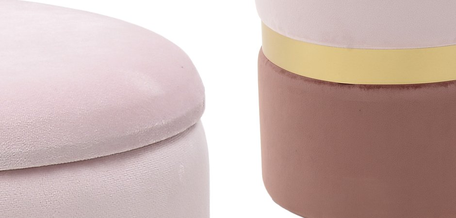 Комплект пуфов Golden Belt Soft Pink & Deep Pink