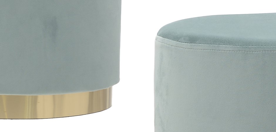 Пуф Golden Belt Turquoise Pastel