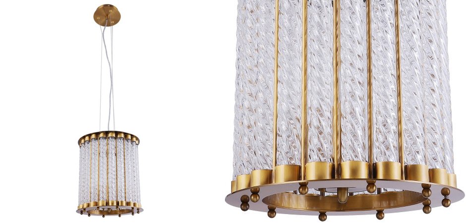 Люстра Glass Spirals Cylinder