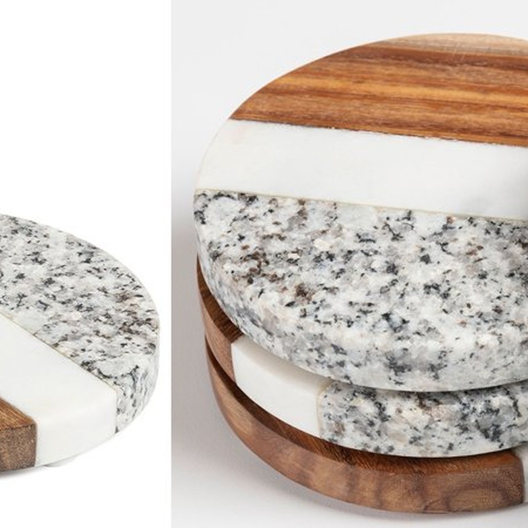 Комплект из 4 подставок под кружки Terrazzo & Wood