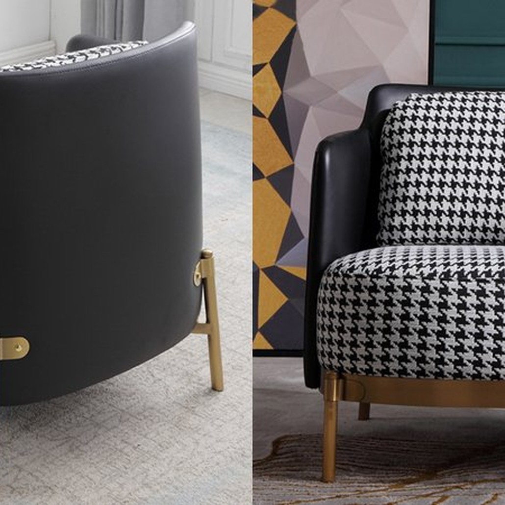 Кресло Pied de poule Gray Armchair