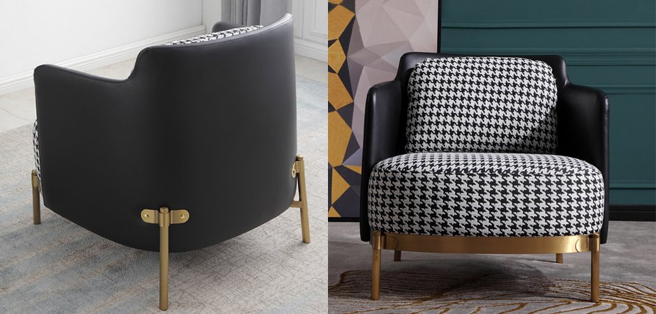 Кресло Pied de poule Gray Armchair