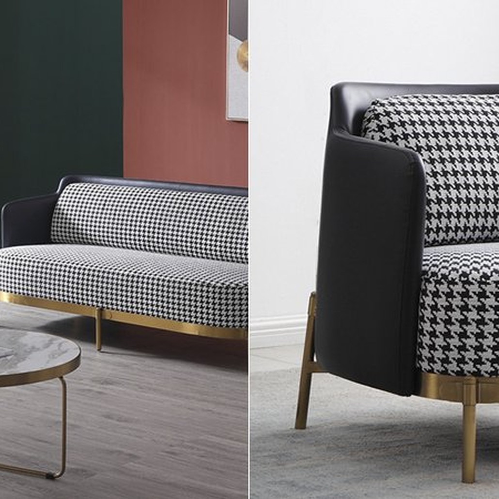 Кресло Pied de poule Gray Armchair