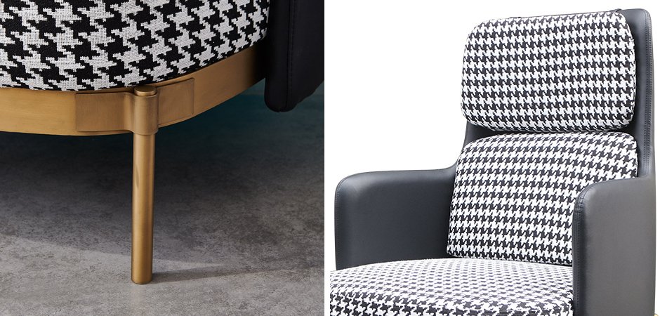 Кресло Pied de poule Gray high Armchair