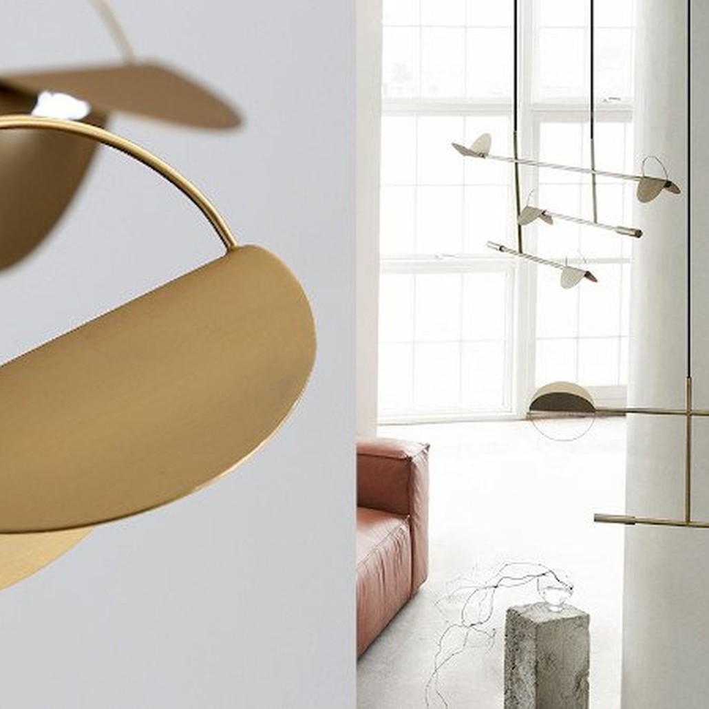 Люстра BOLIA LEAVES PENDANT brass