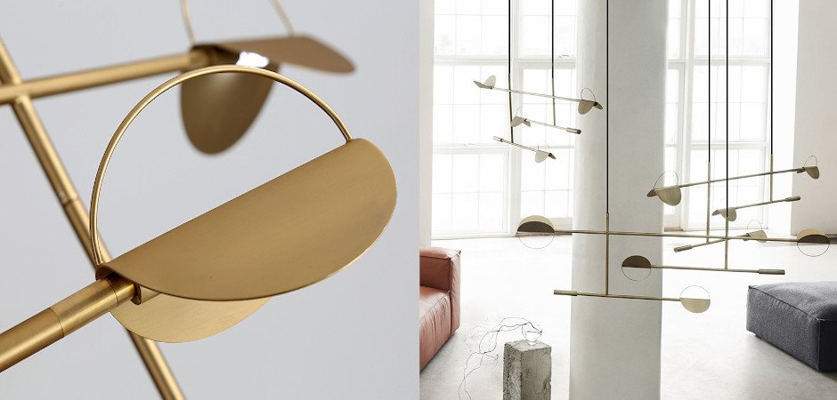 Люстра BOLIA LEAVES PENDANT brass