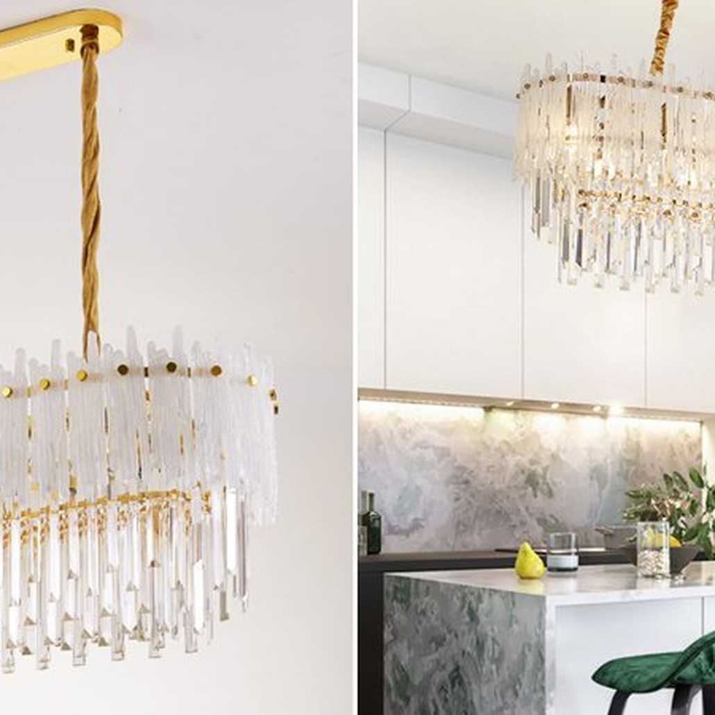Люстра Murano Glass ICE Chandelier Rectangle