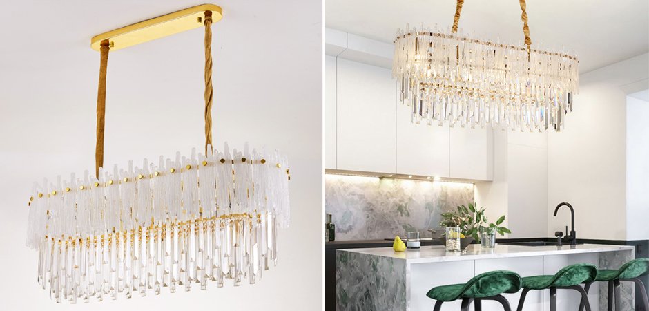 Люстра Murano Glass ICE Chandelier Rectangle