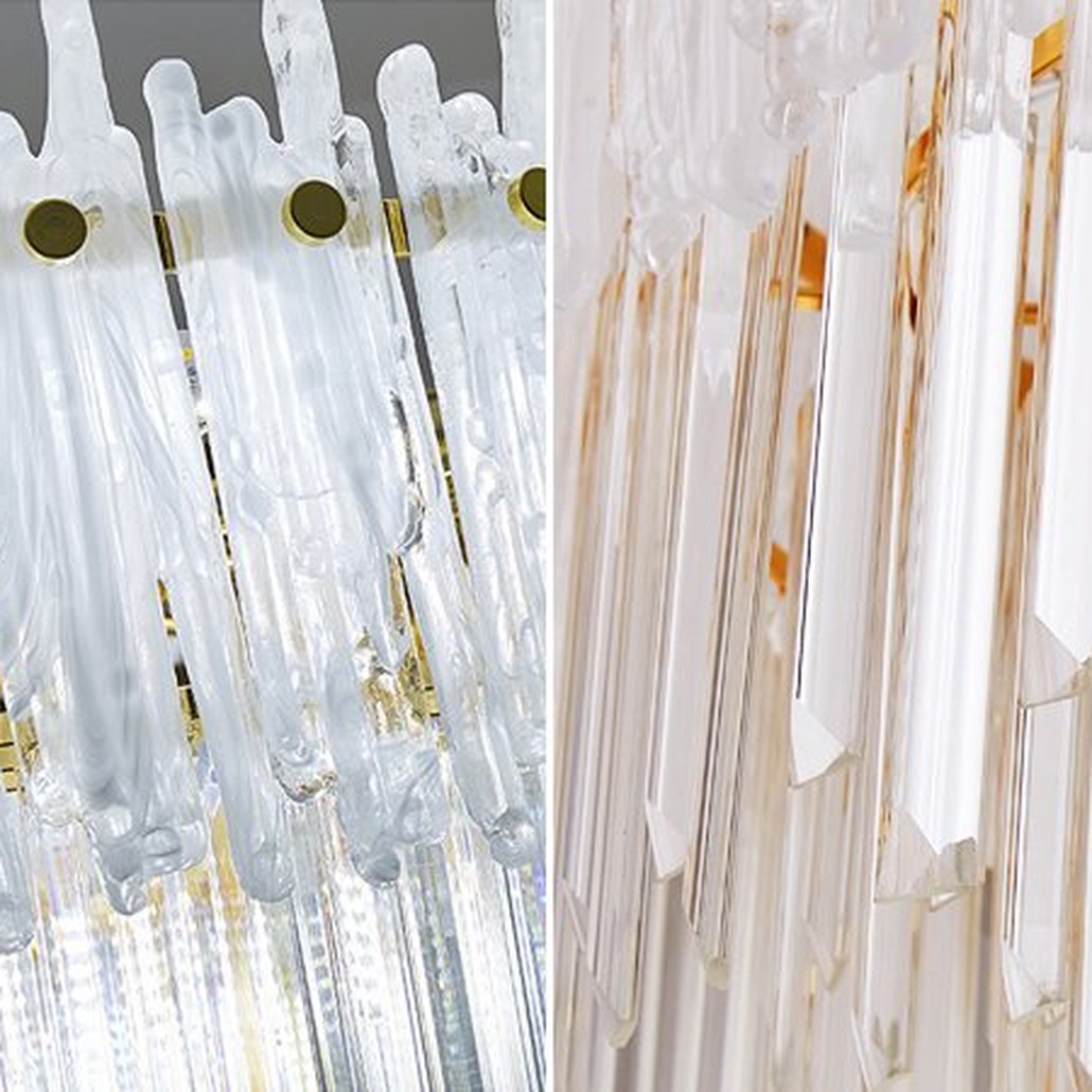 Люстра Murano Glass ICE Chandelier Rectangle