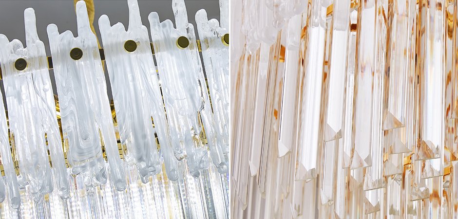 Люстра Murano Glass ICE Chandelier Rectangle