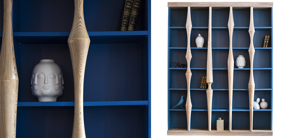 Стеллаж Oak Columns & Blue