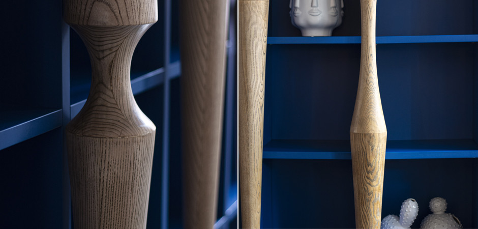 Стеллаж Oak Columns & Blue