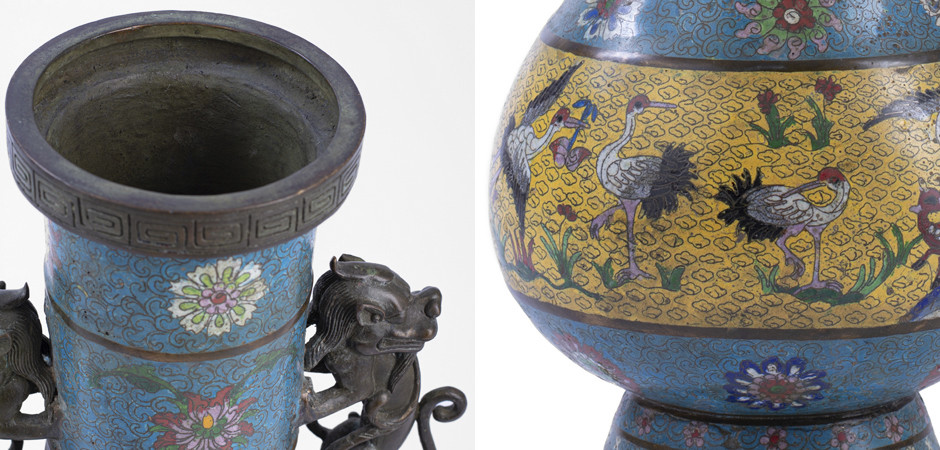 Антикварная Китайская Ваза Бронза