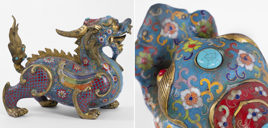 Большой Бронзовый Китайский дракон