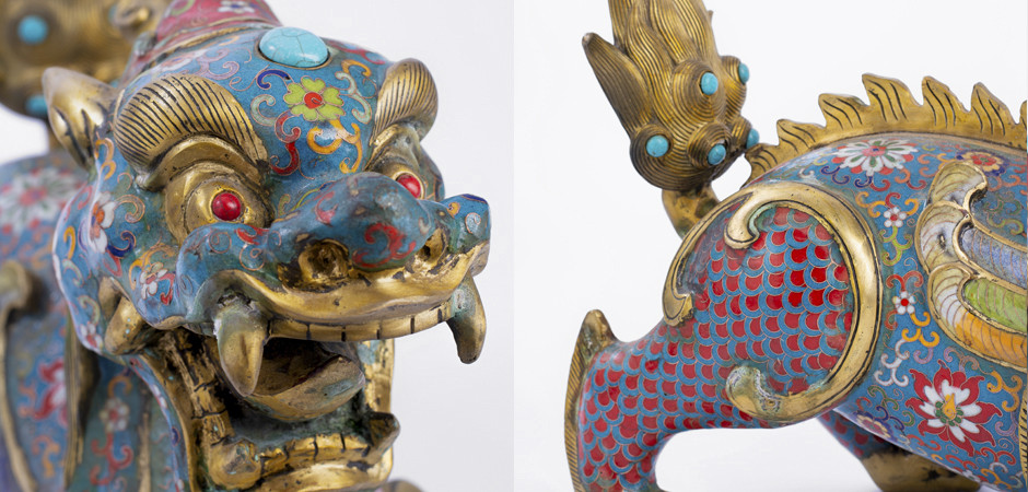 Большой Бронзовый Китайский дракон