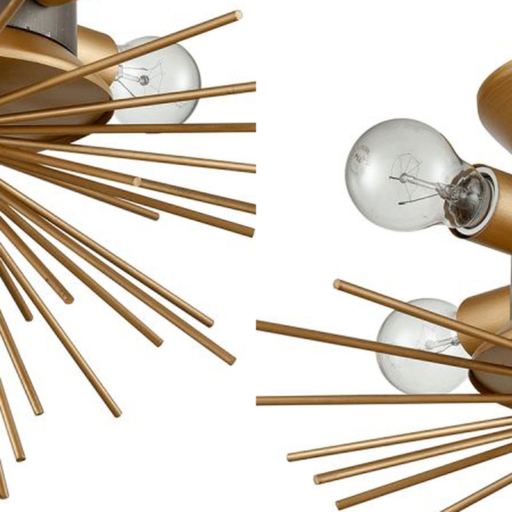 Потолочный светильник Hedgehog Brass Chandelier