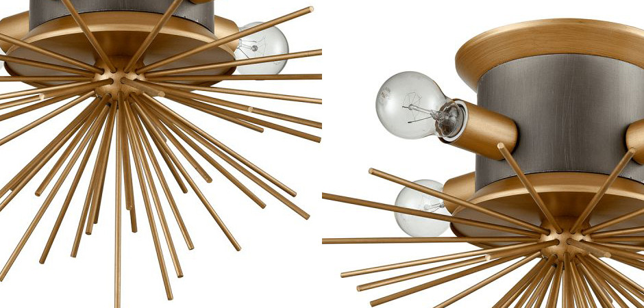 Потолочный светильник Hedgehog Brass Chandelier