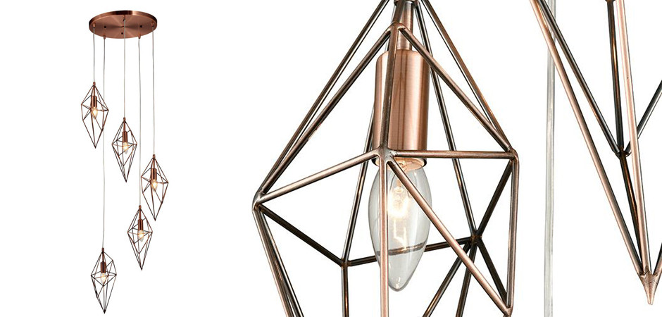 Люстра Volumetric Polygons Copper
