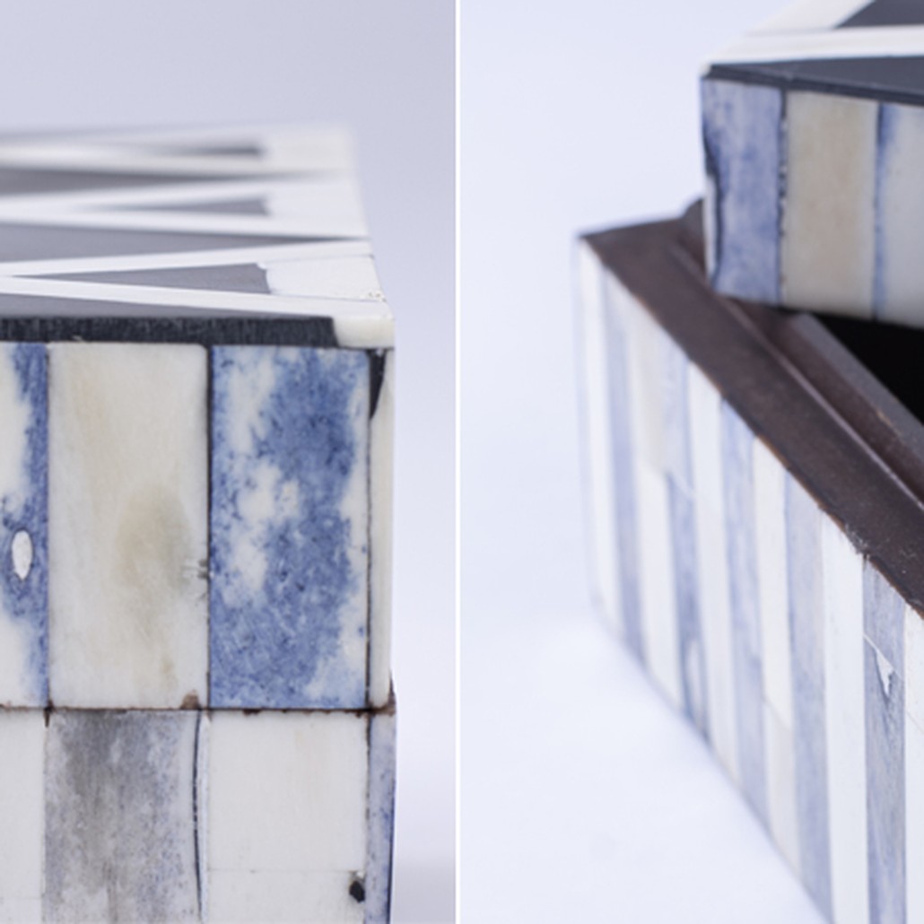 Шкатулка инкрустация костью Okapi Bone Inlay Box