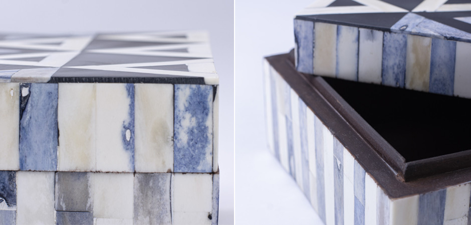 Шкатулка инкрустация костью Okapi Bone Inlay Box