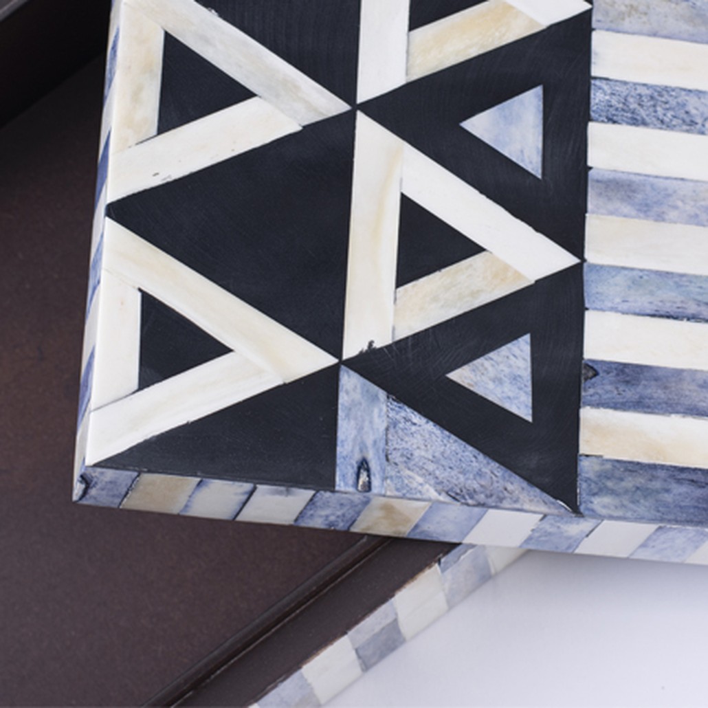 Шкатулка инкрустация костью Okapi Bone Inlay Box
