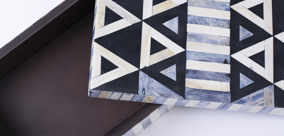 Шкатулка инкрустация костью Okapi Bone Inlay Box