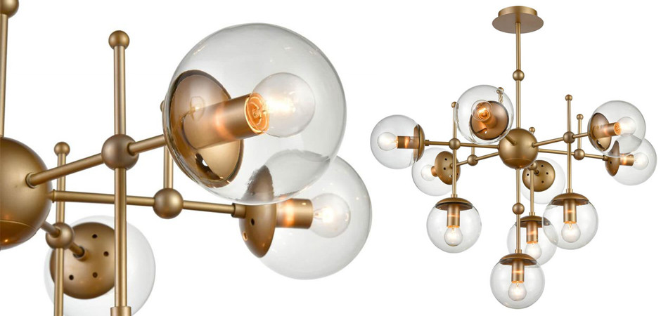 Люстра Gold Balls Chandelier 10