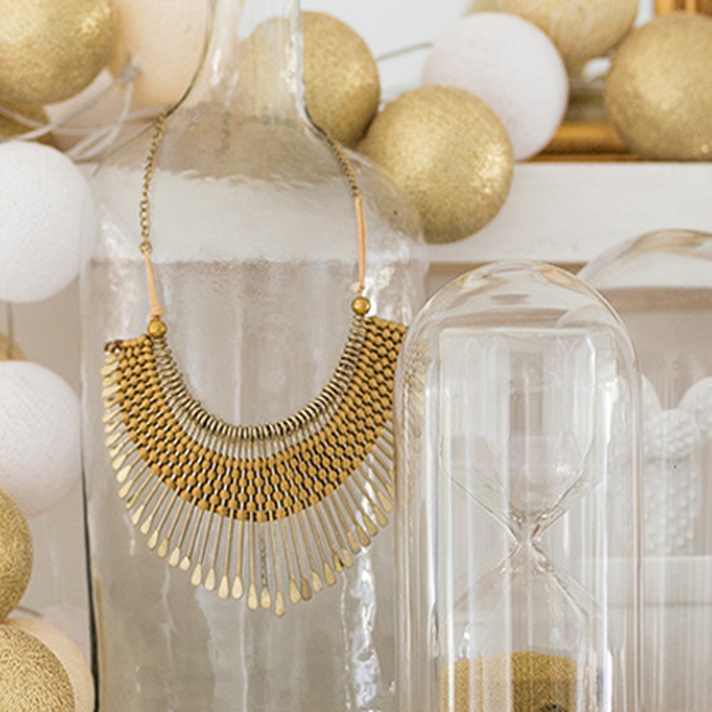 Гирлянда хлопковые фонарики Сotton Ball Shell-Gold