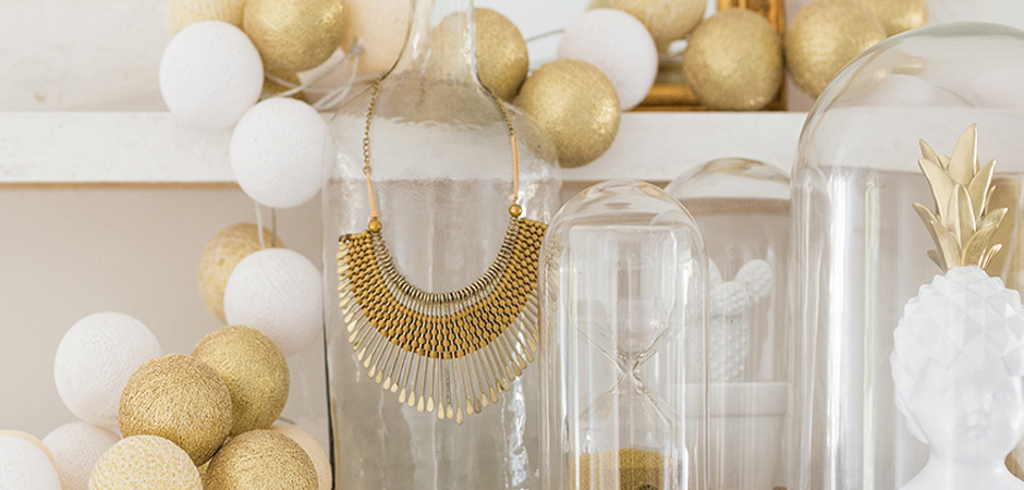 Гирлянда хлопковые фонарики Сotton Ball Shell-Gold