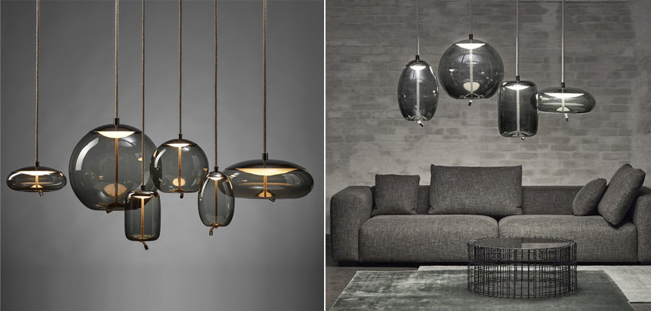 Подвесной светильник KNOT Small Gray glass