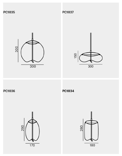 Подвесной светильник KNOT Small Gray glass