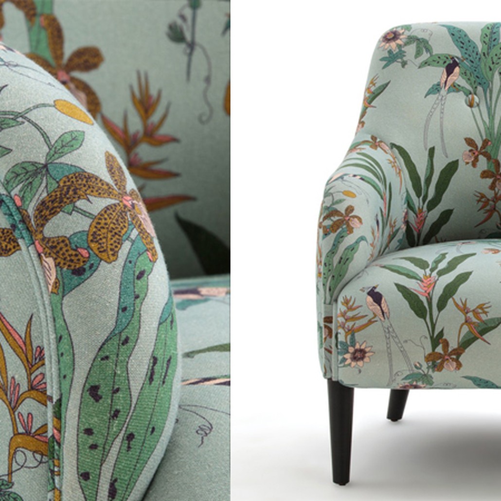 Кресло Lipstick Fauteuil melange lin