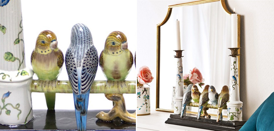 Двойной подсвечник Five Budgies