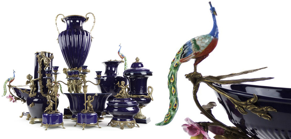 Чаша Deep Blue Peacock Bowl