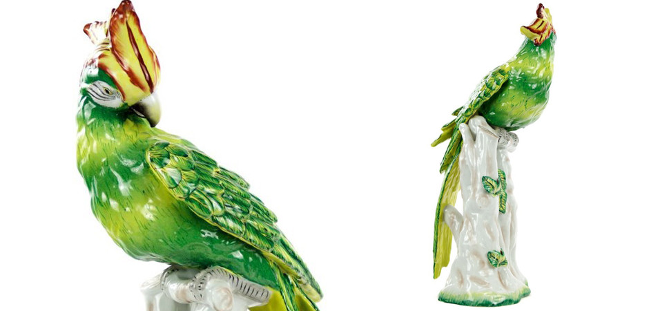 Статуэтка Porcelain Green Parrot