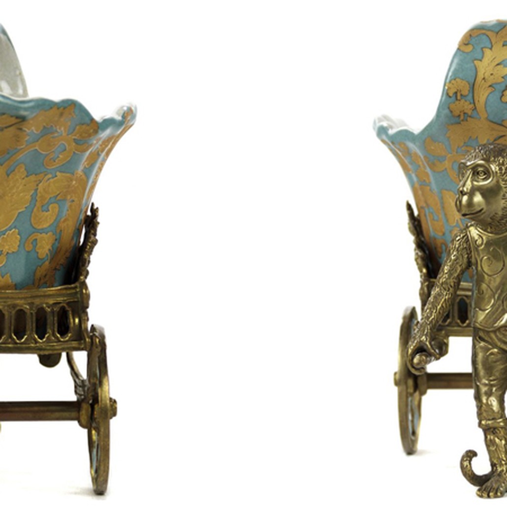 Чаша Monkey and Pale Blue Cart
