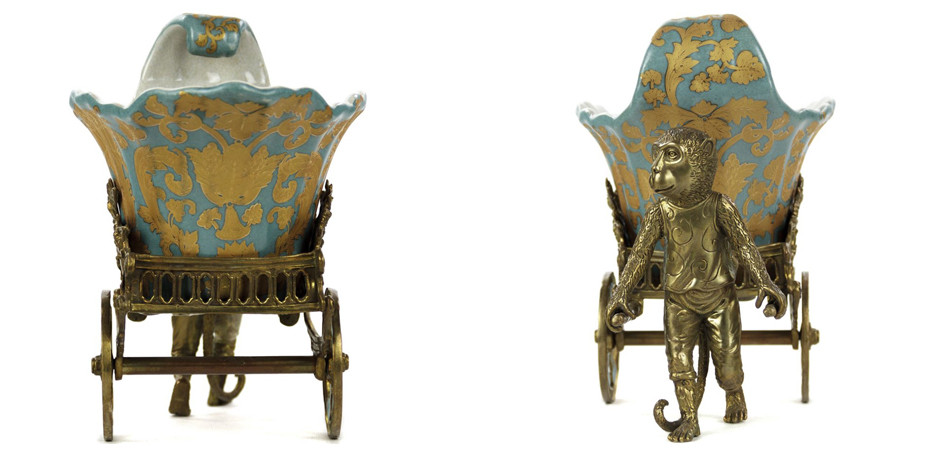 Чаша Monkey and Pale Blue Cart