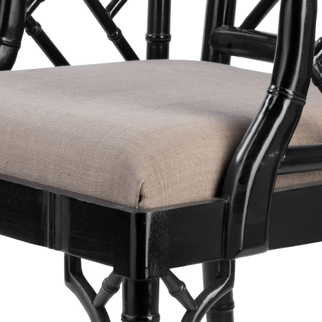 Black Chippendale Arm Chair