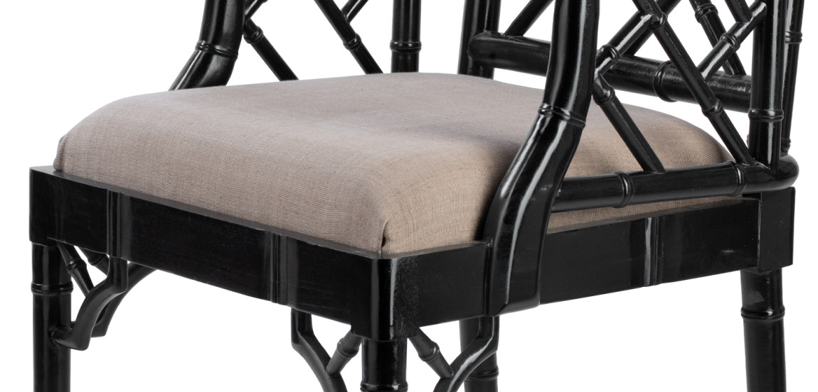 Black Chippendale Arm Chair