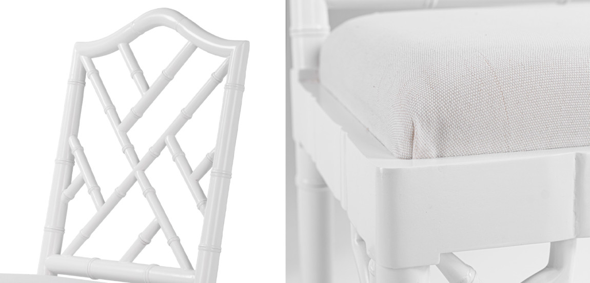 White Chippendale Chair