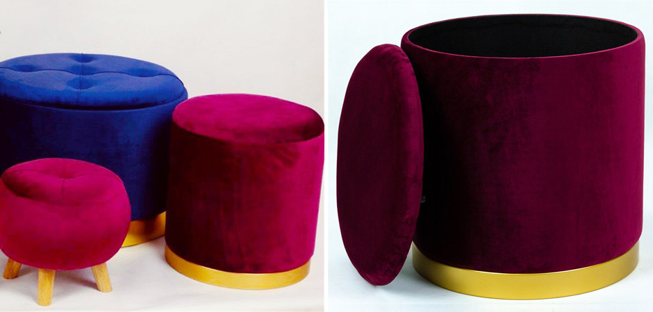 Пуф Fine Burgundy