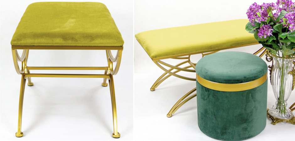Пуф Art Deco Shapes Yellow