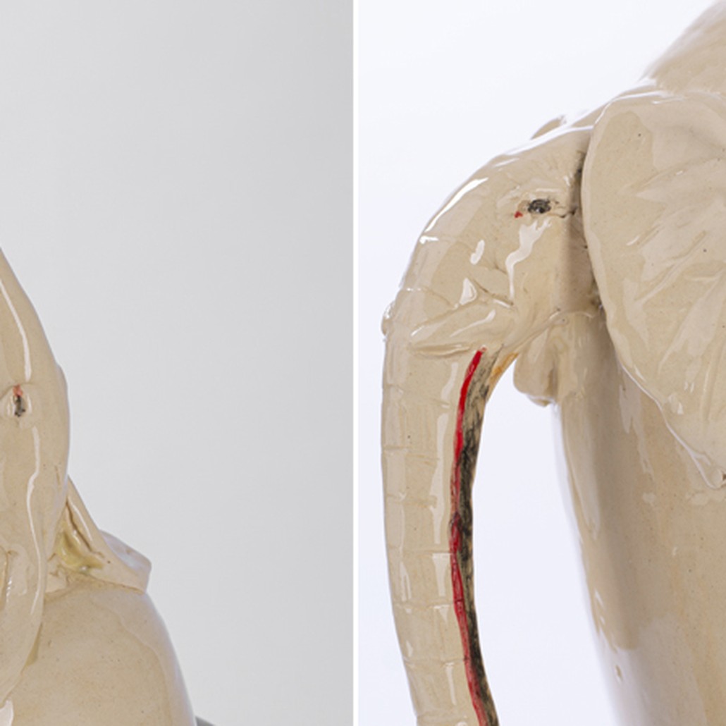 Большая Ваза Safari Elephant Urn Ardmore style