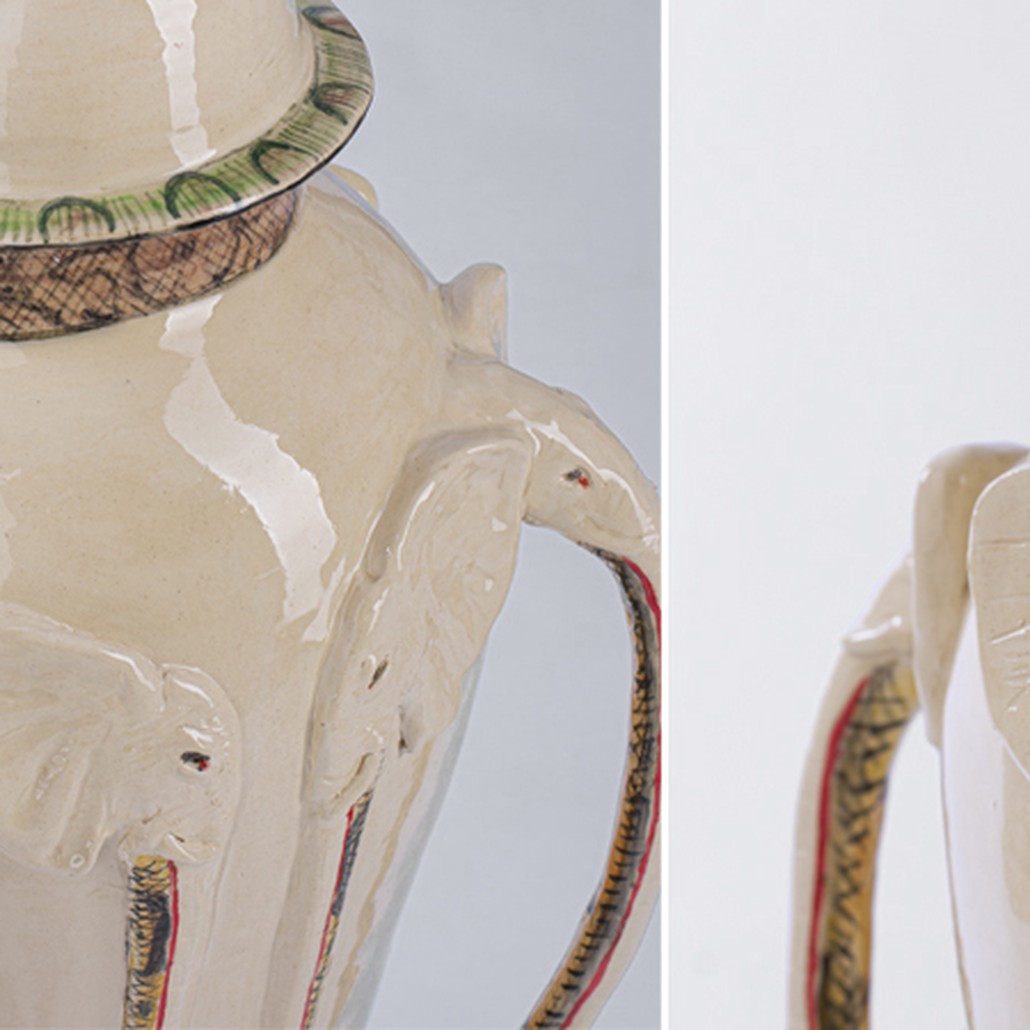 Большая Ваза Safari Elephant Urn Ardmore style