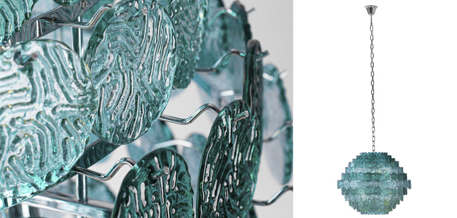 Люстра зеленое стекло Lighting Braithwell Chandelier