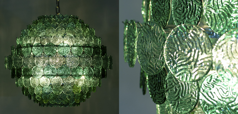 Люстра зеленое стекло Lighting Braithwell Chandelier