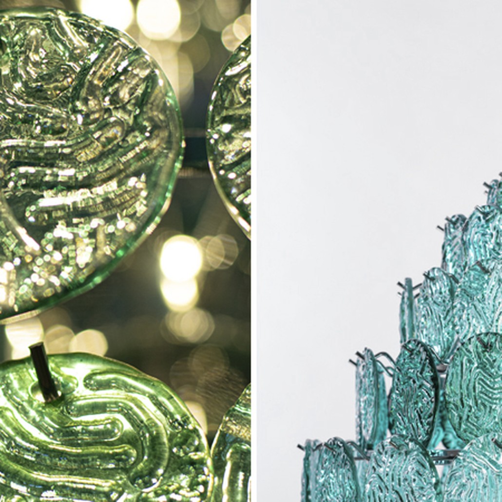 Люстра зеленое стекло Lighting Braithwell Chandelier