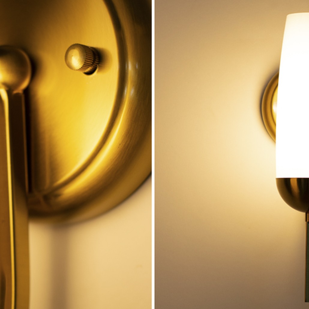 Бра Country Wall Lamp Glass Lampshade